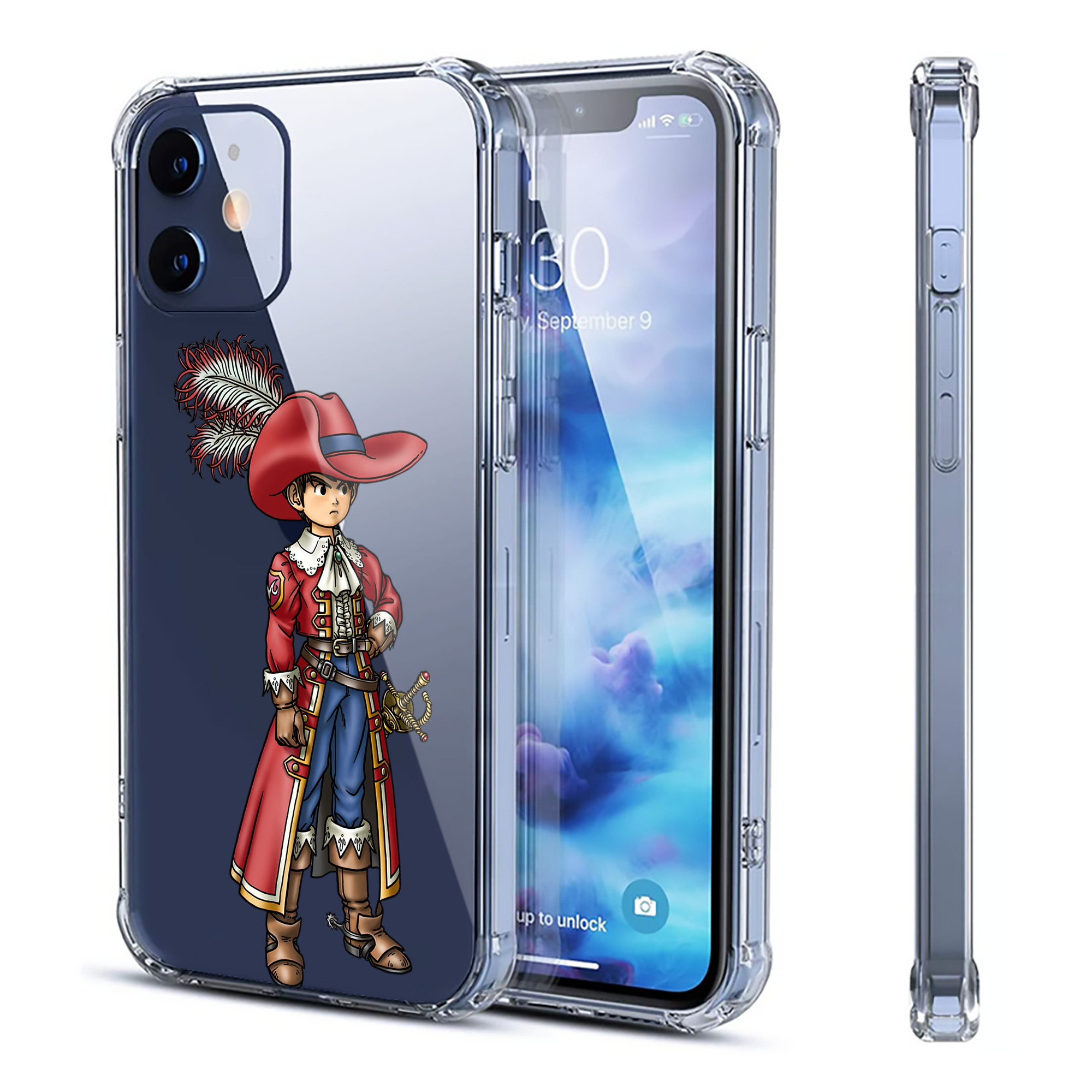 （画像用） ドラゴンクエスト Doragon Kuesuto Dragon Quest 【iPhone 12シリーズ対応】透明スマホケース（クリアソフトケース）
